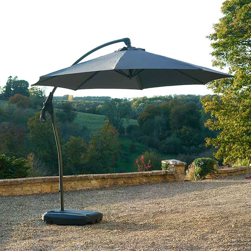 Glouster Grey 3m Parasol Base and Cover 