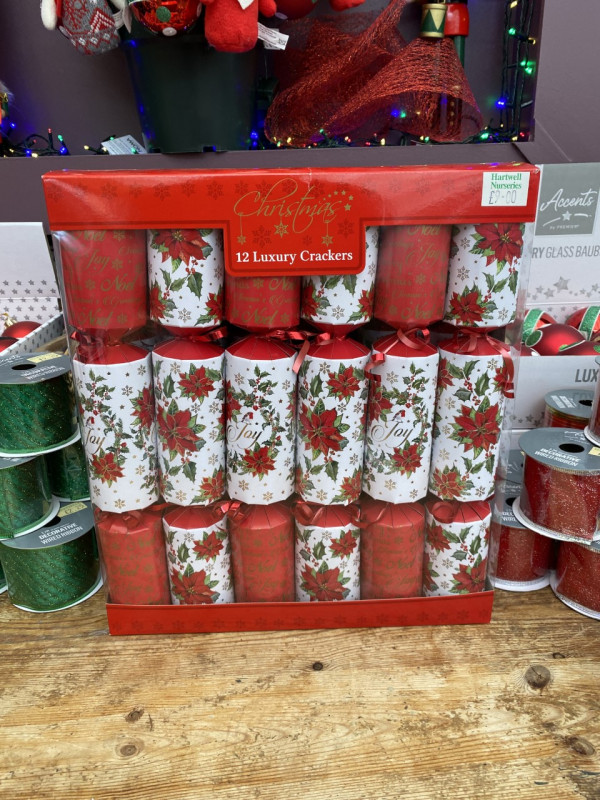 12 Luxury red and white flower crackers photo