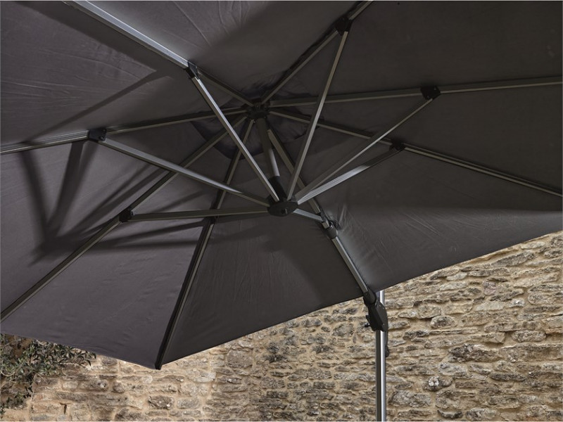 Chichester Grey 3.0 x 3.0m Square Cantilever Parasol,  Cover & Base photo