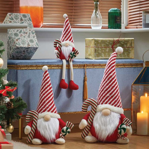 Smart Garden Candy Cane Gonk - Seated - Red