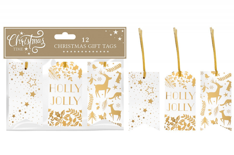 2 PACK GOLD FOIL GIFT TAGS