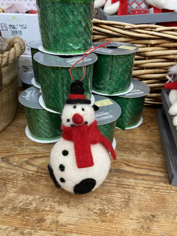 Snowman hanging decoration photo