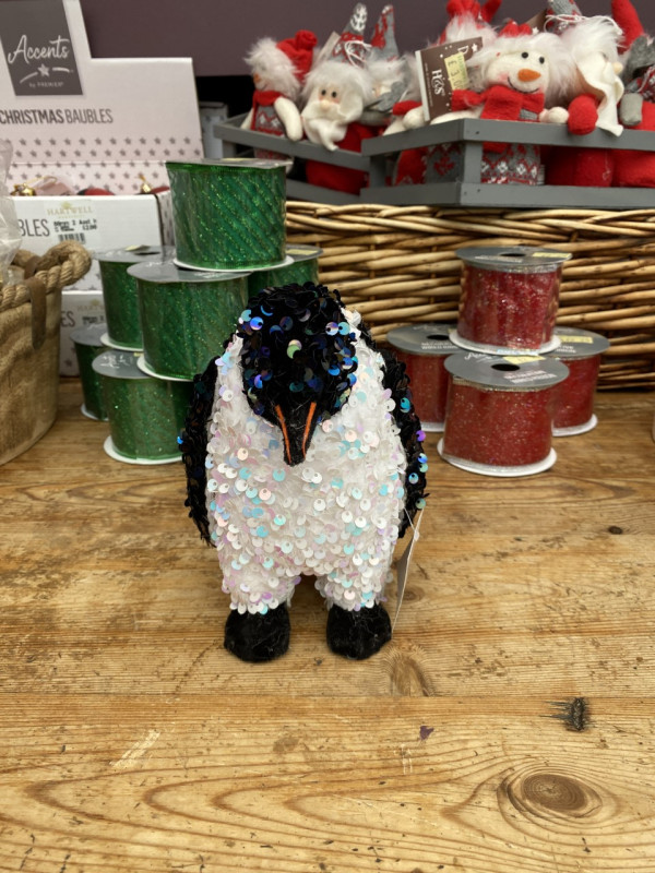 Christmas Sequin Penguin - Small photo