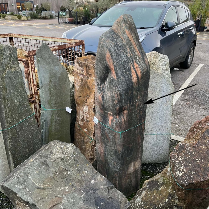  #157 Red Cloud Marble Part Polished (Standing Stone)