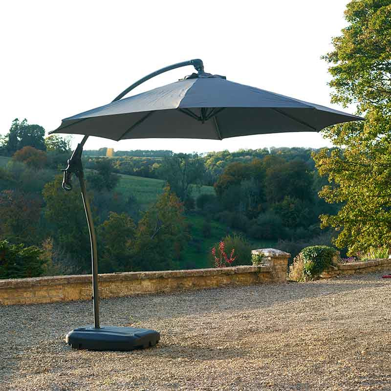 Bramblecrest Glouster Grey 3m Parasol Base and Cover 