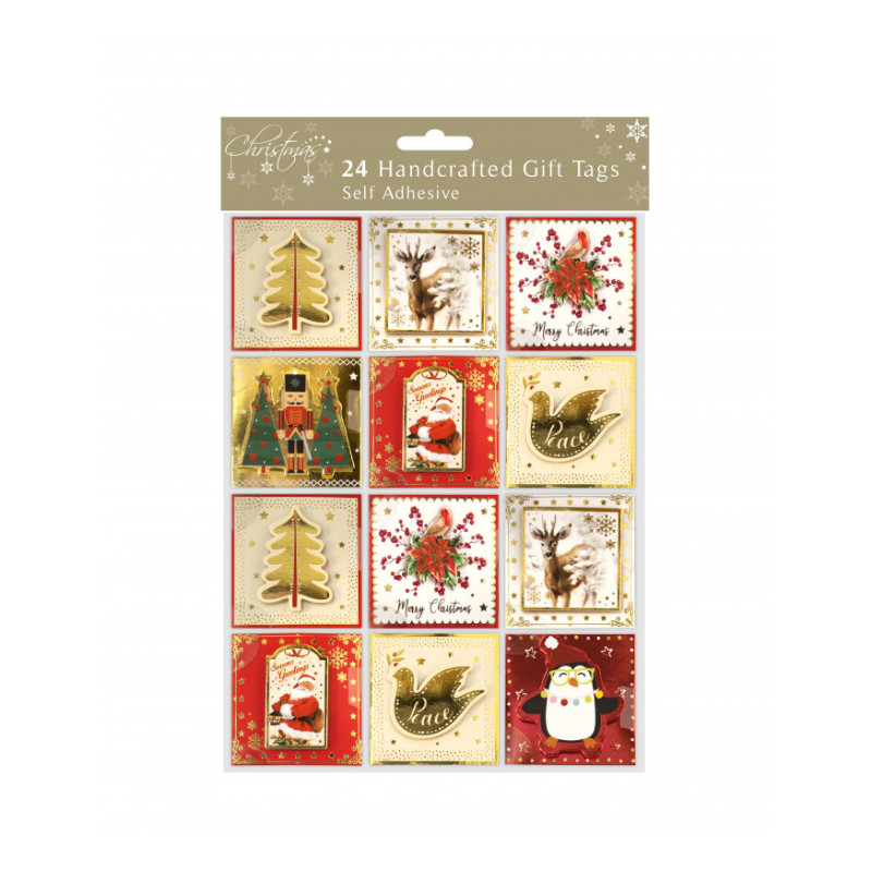 24 HANDCRAFTED GIFT TAGS TRADITIONAL photo
