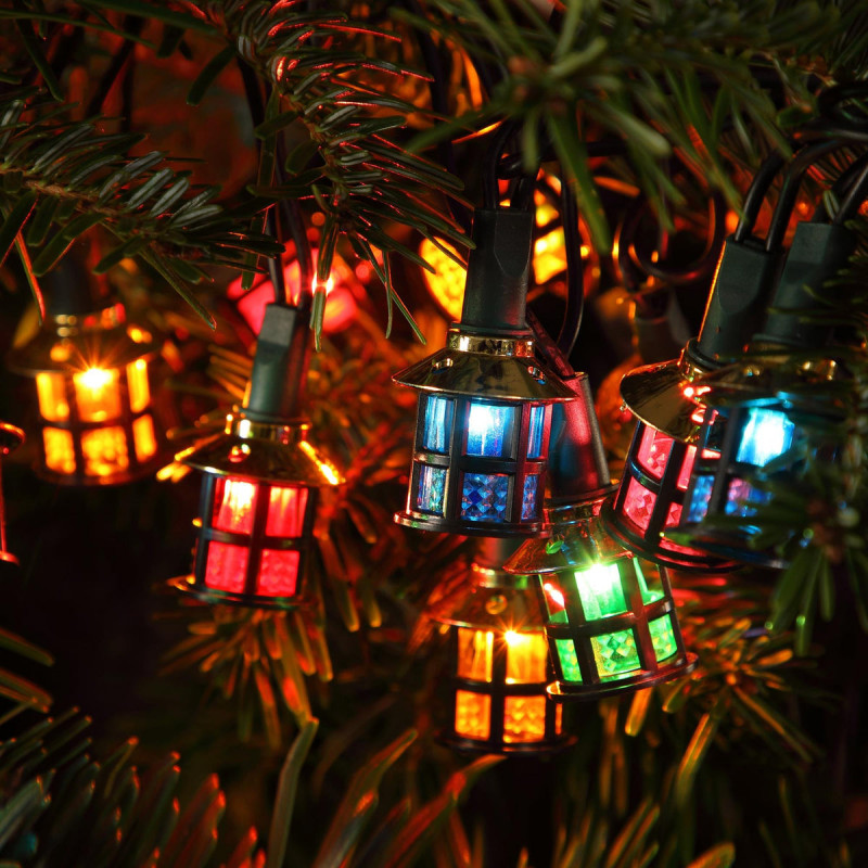 80 MULTICOLOUR LED VICTORIAN LANTERN STRING LIGHT