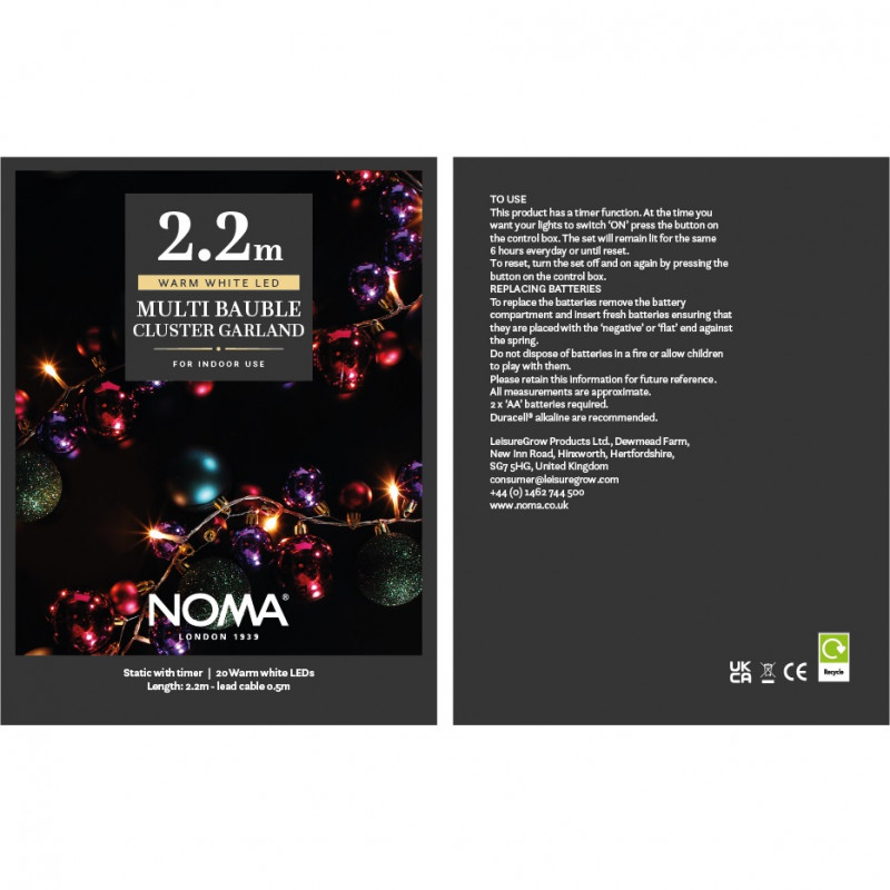 MULTI BAUBLE CLUSTER GARLAND- BATTERY OPERATED photo