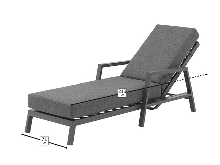 La Rochelle Sun Lounger Slate Grey photo