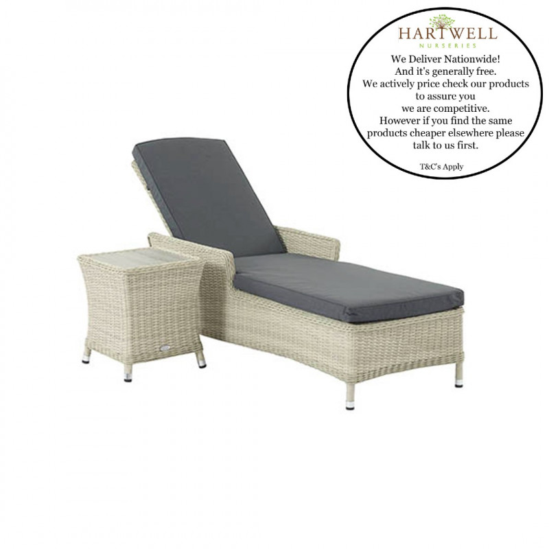 Monterey Lounger & High Coffee Table with Ceramic Top Dove Grey photo