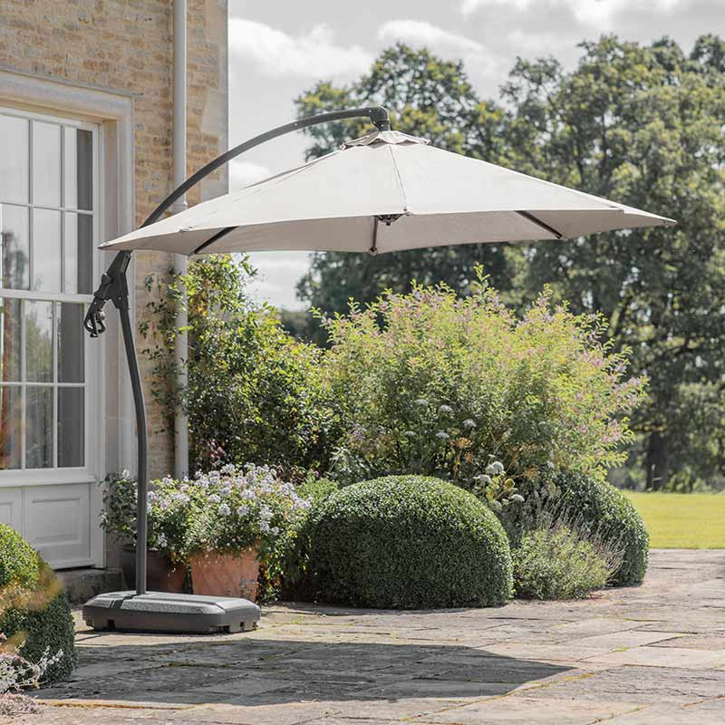 Bramblecrest Gloucester Sand 3.0m Cantilever Parasol with Cover and Base