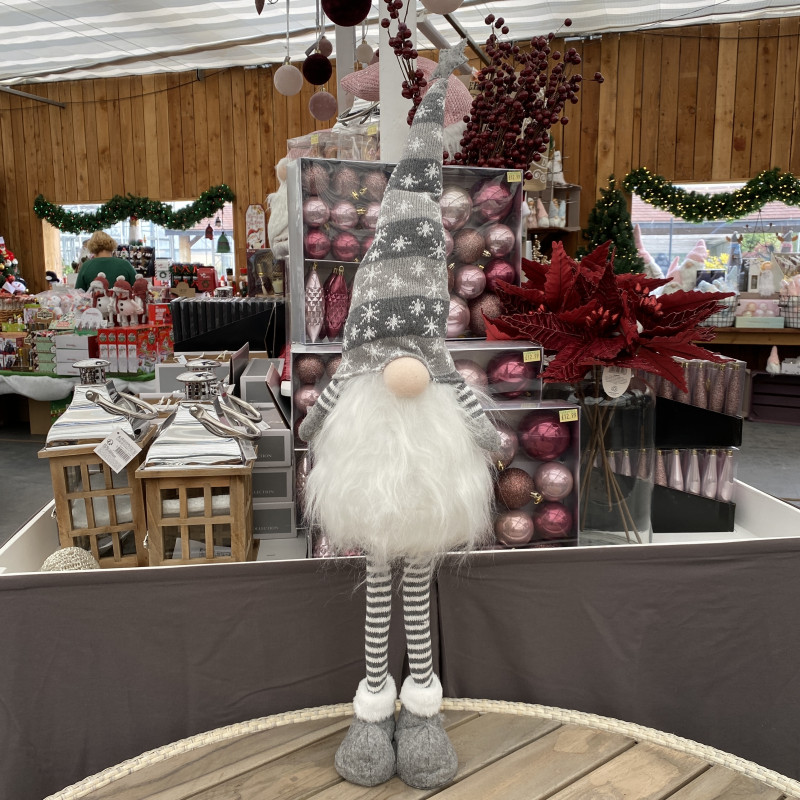 Christmas Tall LED Gonk with Legs- Grey photo