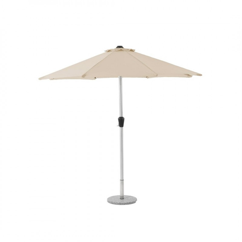 Powder Coated Aluminium Sand 3.0m Round Parasol with Crank Handle - Without Base