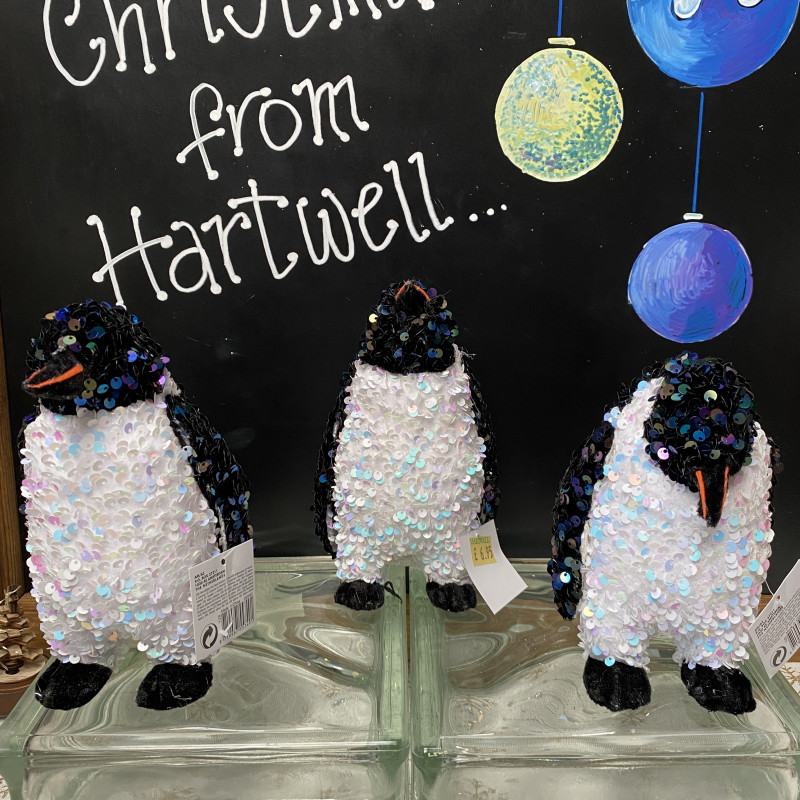 Christmas Sequin Penguin Decoration photo