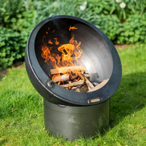 Firepits UK Tilted Sphere 70 with Swing Arm