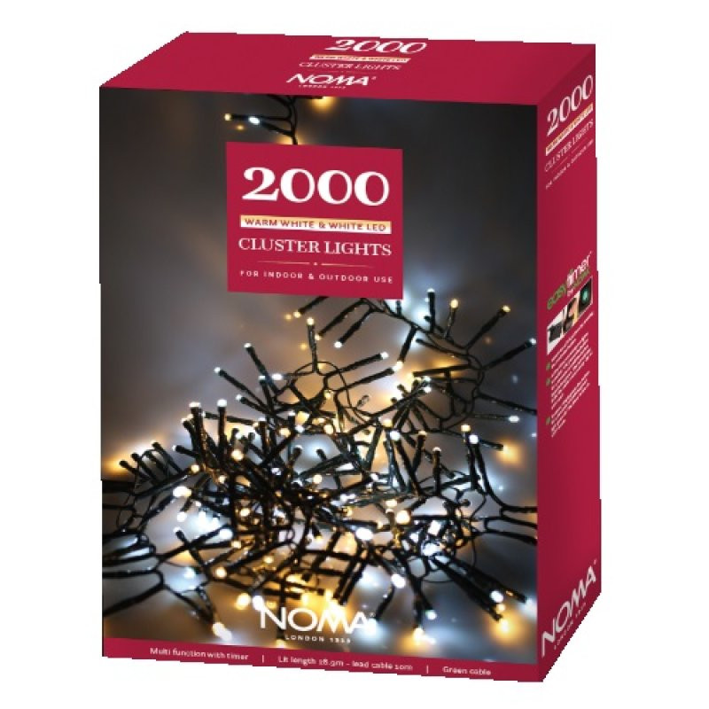 2000 WHITE / WARM WHITE MULTIFUNCTION CLUSTER LIGHTS WITH GREEN CABLE photo