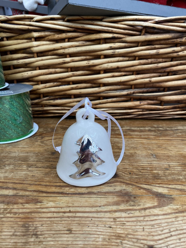 Christmas White Bell - Tree Decoration photo