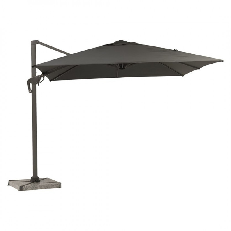 Bramblecrest Chichester Grey 3.0 x 3.0m Square Cantilever Parasol,  Cover & Base