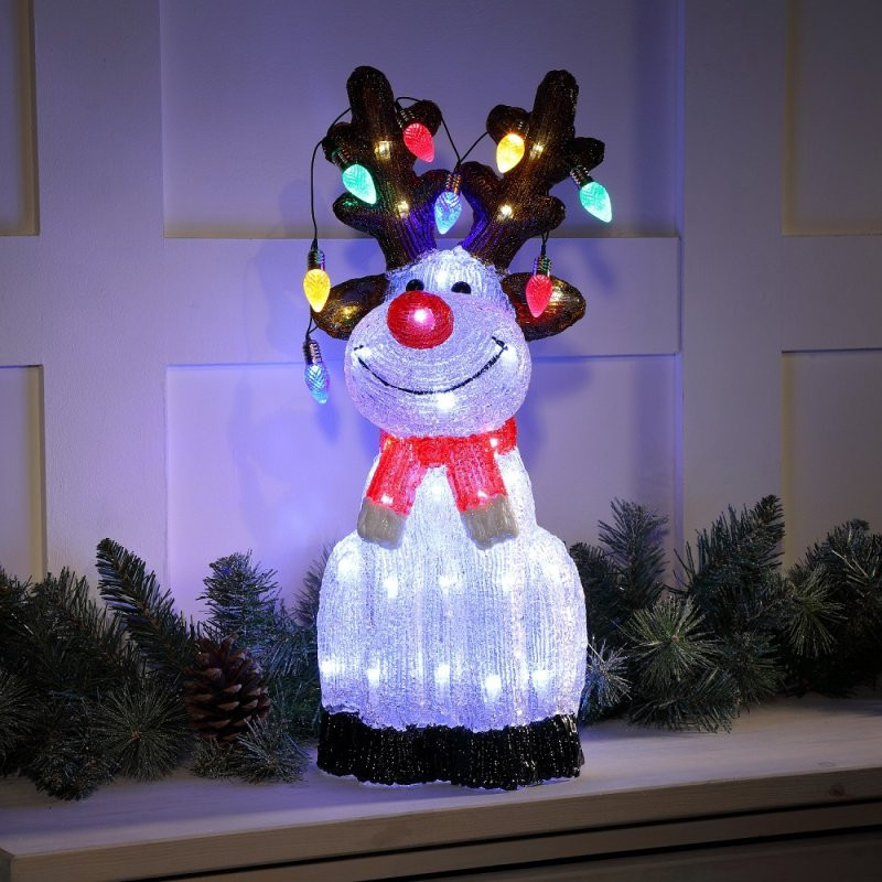54CM ACRYLIC REINDEER WITH STRING LIGHTS- Prices Coming Soon photo