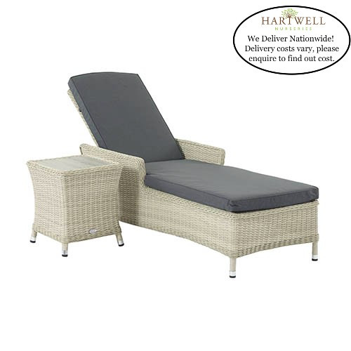 Monterey Lounger & High Coffee Table with Ceramic Top - Dove Grey photo