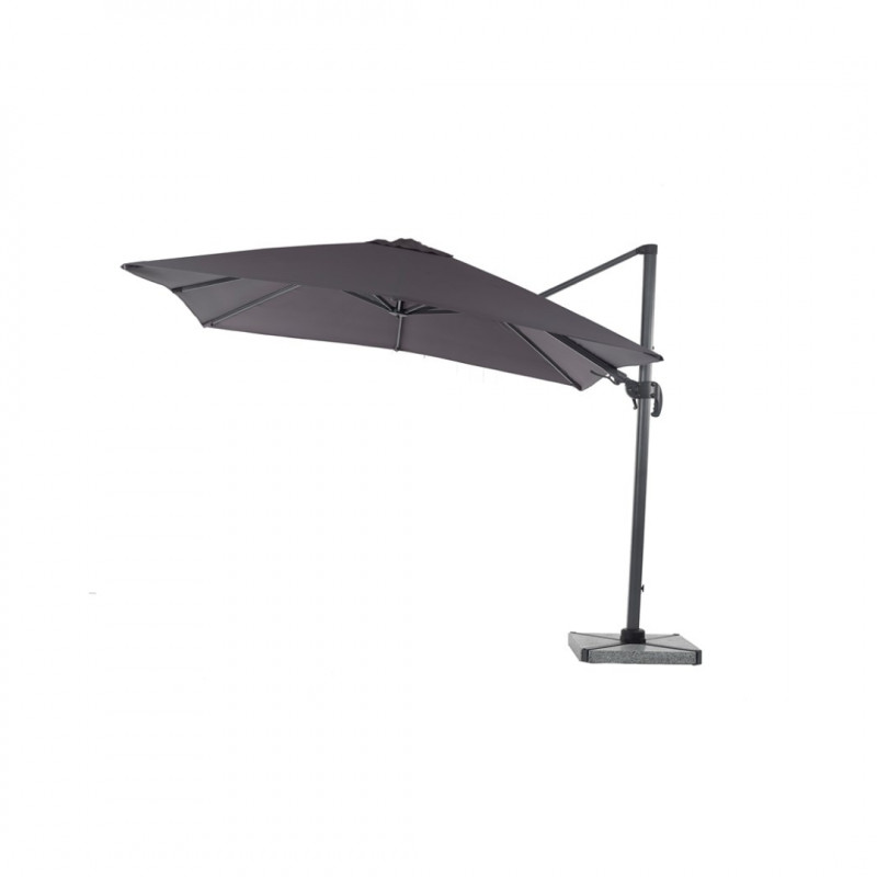 Lichfield Grey 2.7m x 2.7m Square Cantilever Parasol, Cover & Base