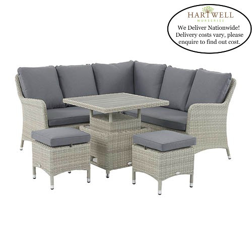 Bramblecrest Tetbury Cloud Mini Modular Sofa with Eco Cushions & Dual Height Table with Tree-Free Top & 2 Stools- Low Stock
