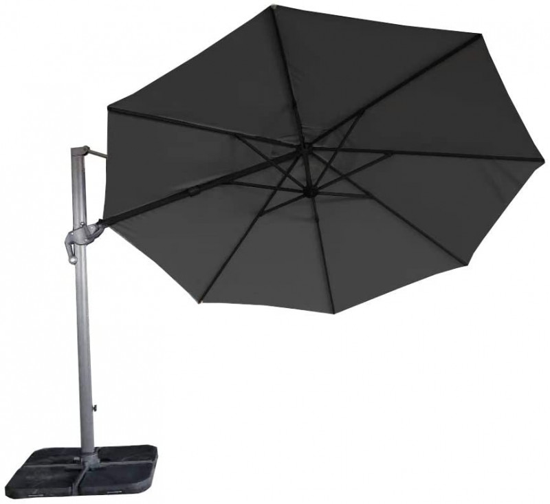 Bramblecrest 3m Canterbury Round Side Post Parasol, Grey - SOLD OUT photo