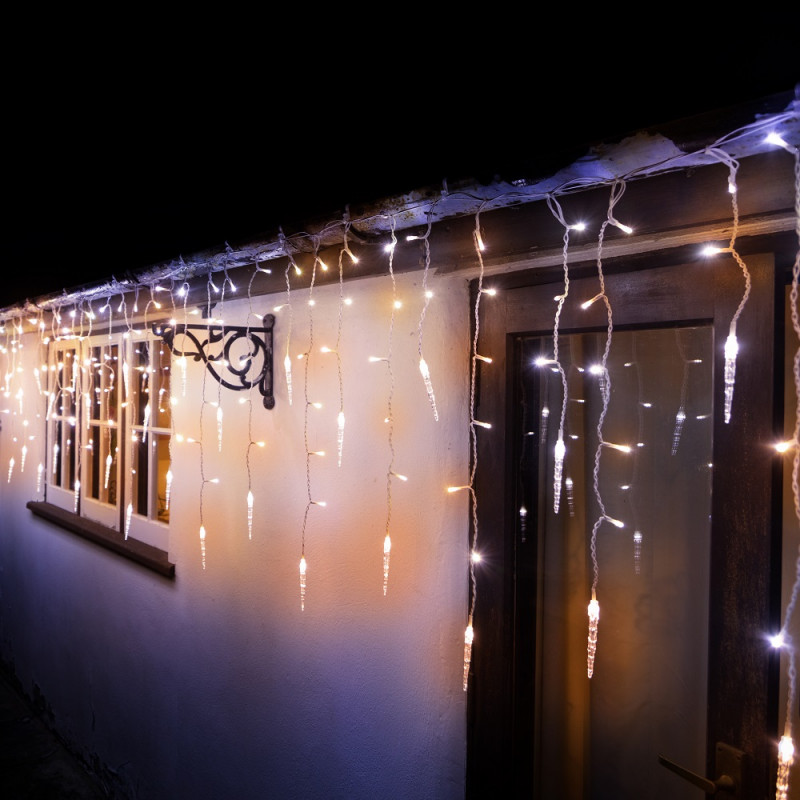 360 DUO BULB JACK FROST ICICLES WITH WHITE CABLE photo