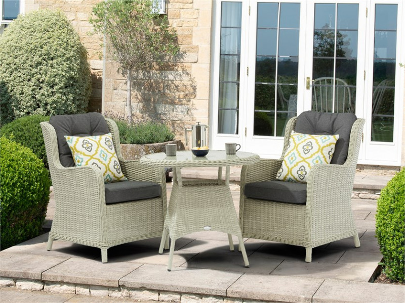 Chedworth Dove Grey Round Bistro Set photo