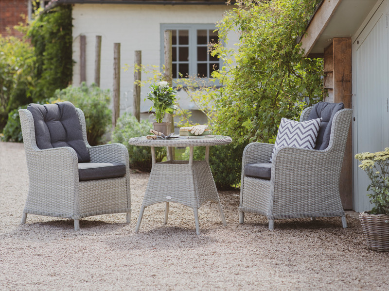 Bramblecrest Chedworth Dove Grey Round Bistro Set