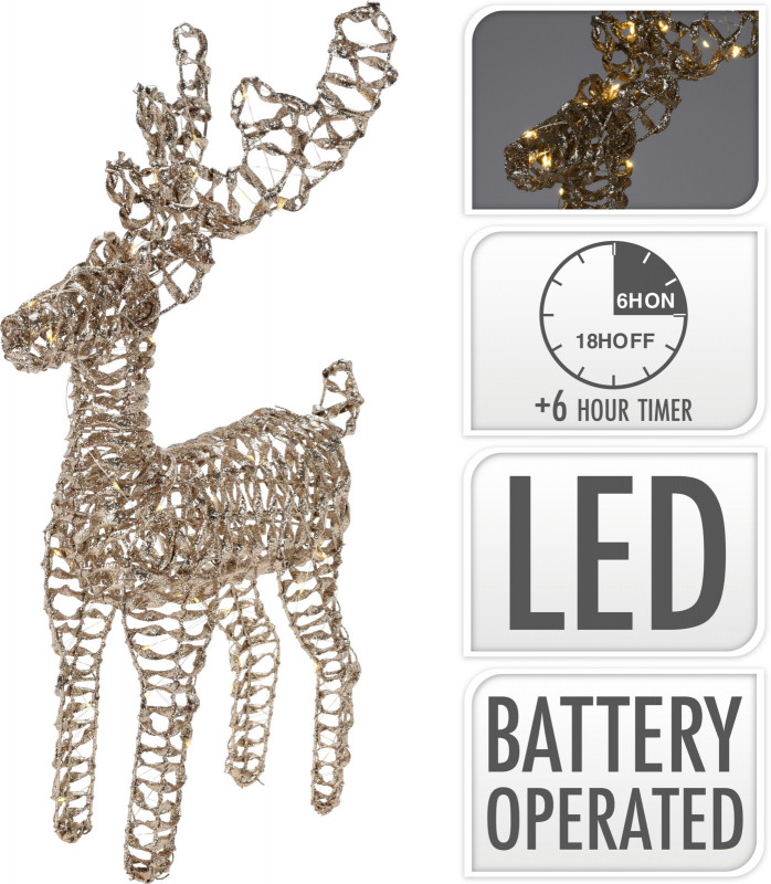 Reindeer Deco 50 Warm White Micro Lights photo