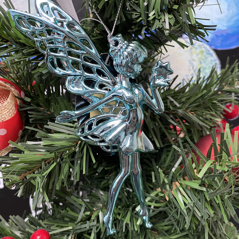Christmas Blue Fairy Tree Decoration photo