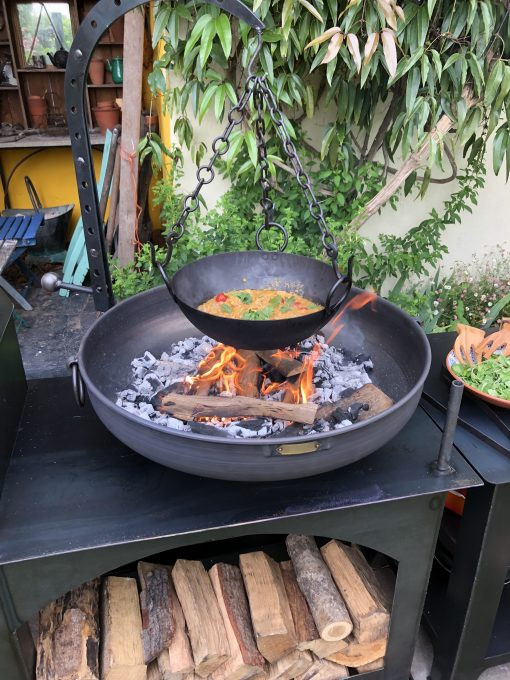 Fire Pit- Hanging Cooking Bowl photo