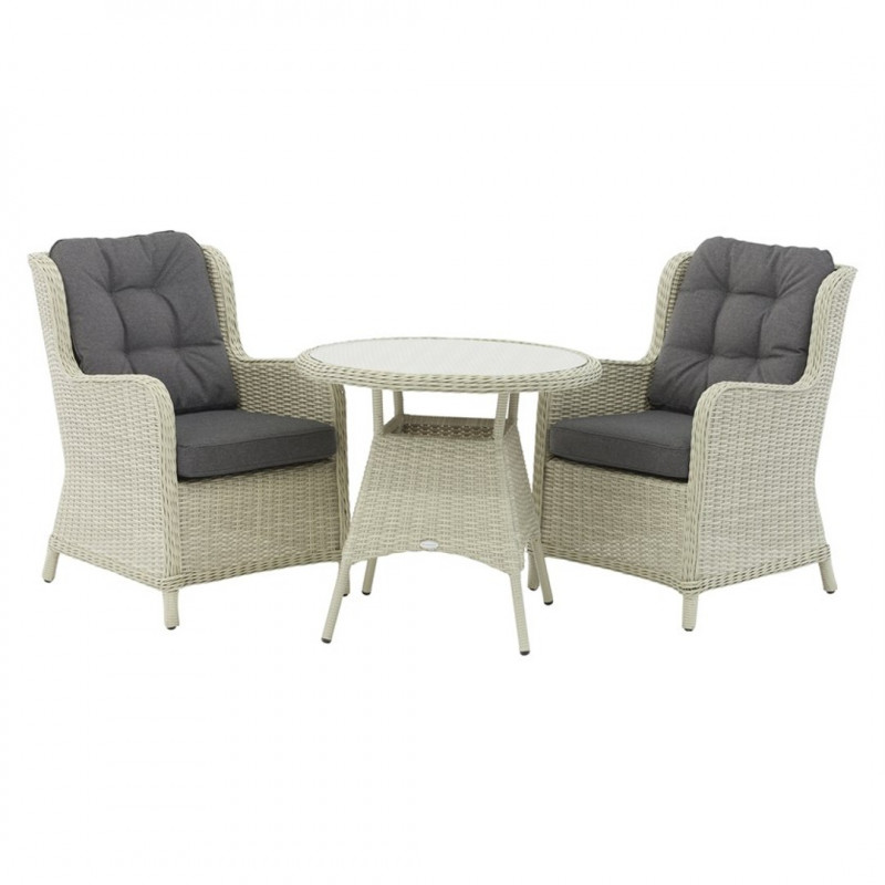 Chedworth Dove Grey Round Bistro Set photo