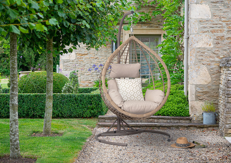 Chedworth Sandstone Single Tulip Open Weave Hanging Cocoon photo