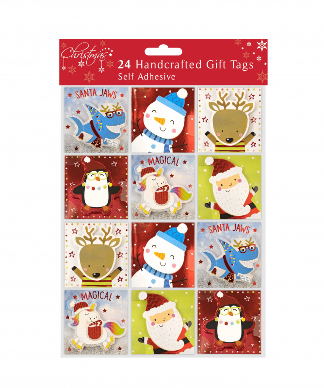 24 HANDCRAFTED GIFT TAGS CUTE photo