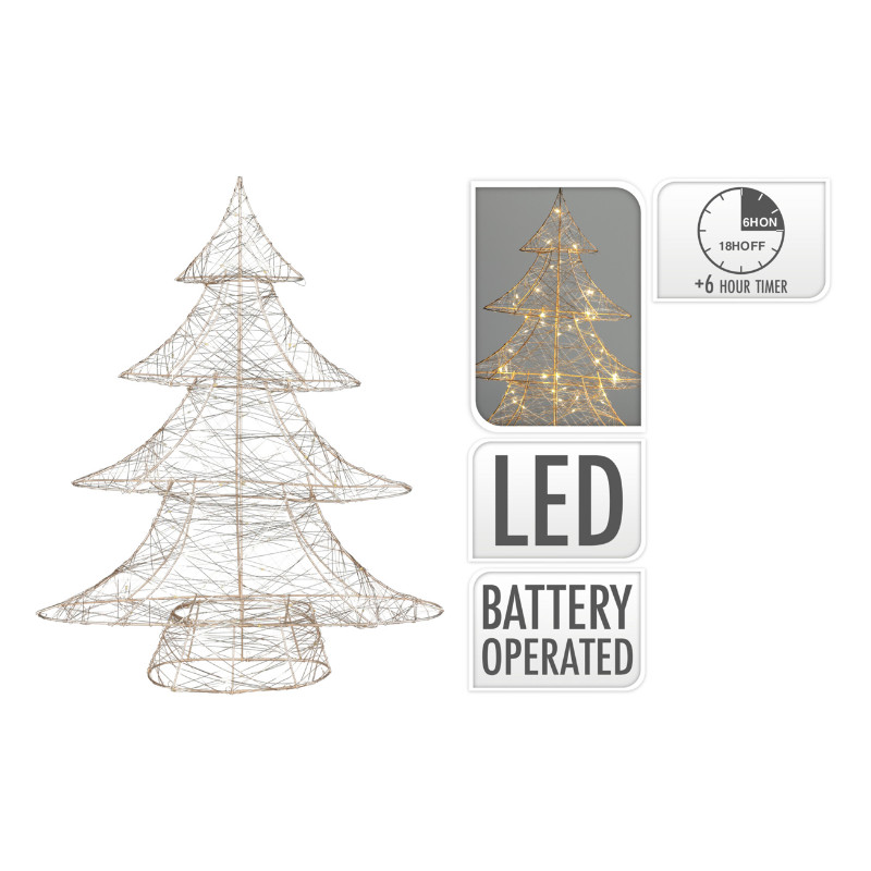 Xmas Tree 60 Micro Warm White LEDS 50x60CM