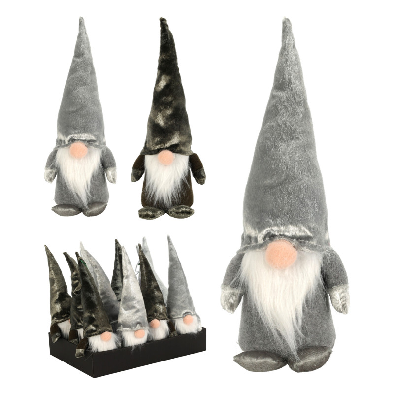 Standing Gnome Decoration 33CM Green / Silver- Prices Coming Soon