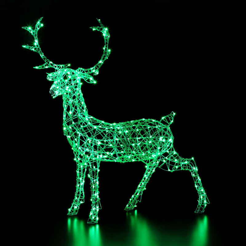 1.4M WOBURN STAG 300 LEDS WHITE RATTAN COLOUR CHANGEABLE photo