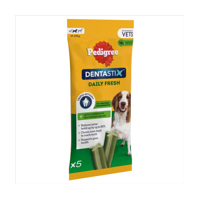 PEDIGREE® DENTASTIX™ Fresh Daily Dental Chews Medium Dog 128g photo