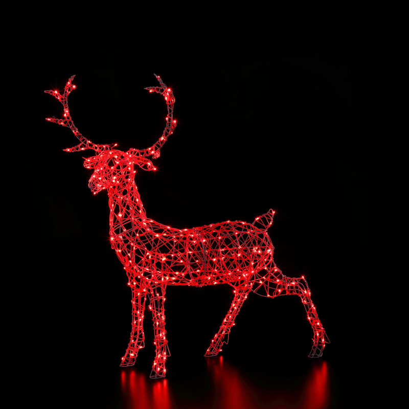 1.4M WOBURN STAG 300 LEDS WHITE RATTAN COLOUR CHANGEABLE photo