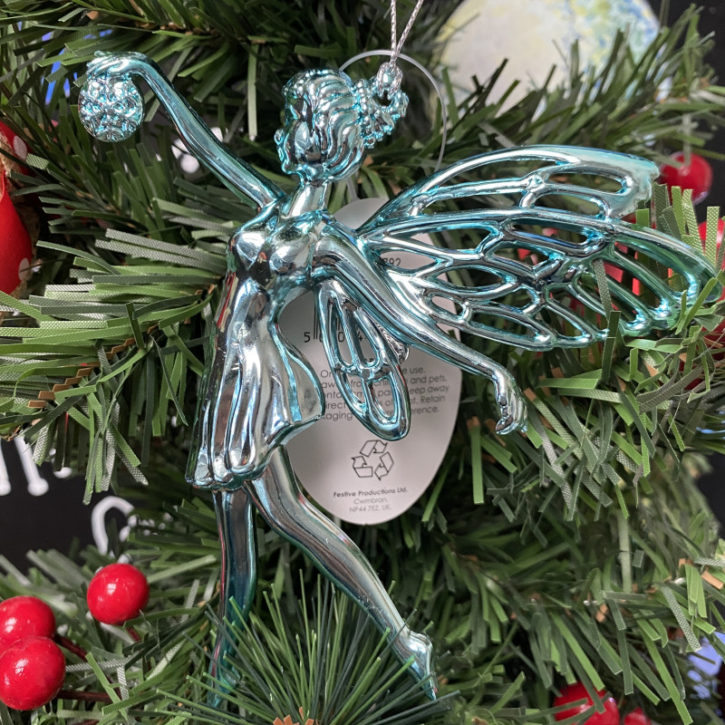 Christmas Blue Fairy Tree Decoration photo