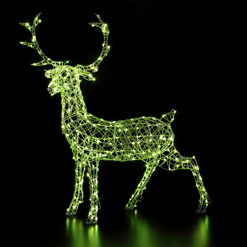 1.4M WOBURN STAG 300 LEDS WHITE RATTAN COLOUR CHANGEABLE photo