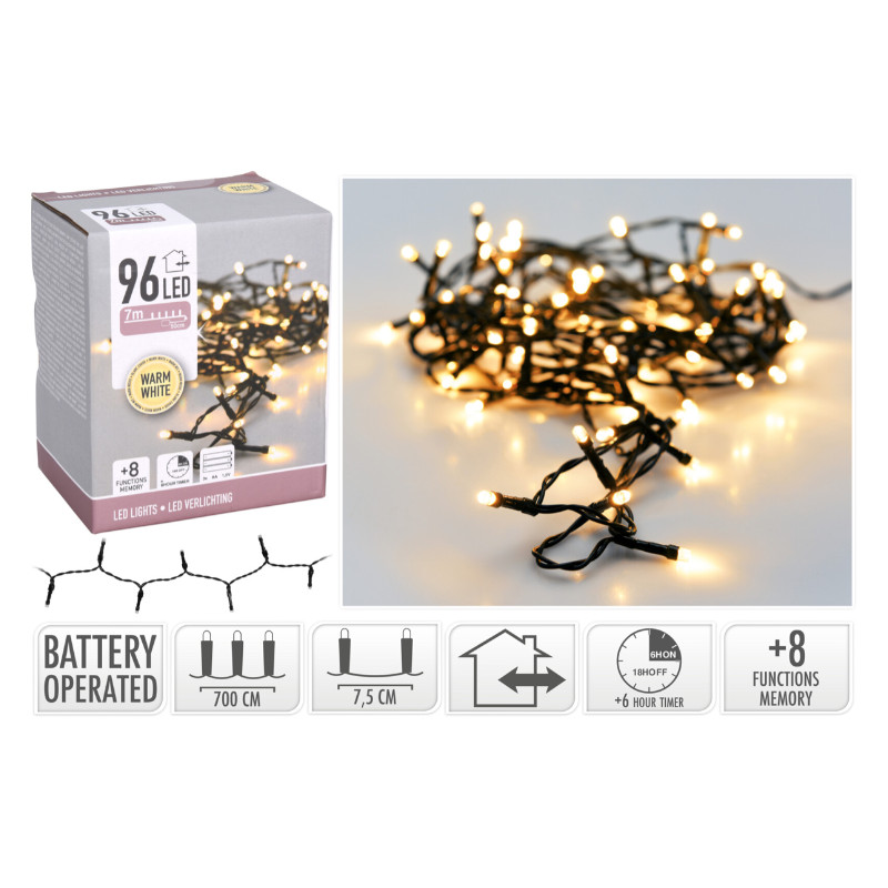 96 Warm White LEDS Battery Operated photo