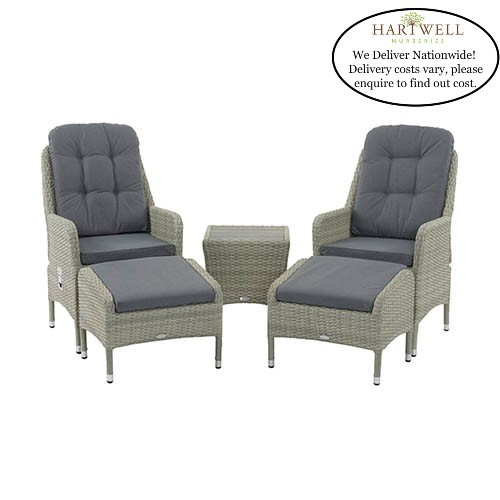 Tetbury Cloud Recliner Set with Eco Cushions & 2 Footstools & Coffee Table with Tree-Free Top- Low Stock photo