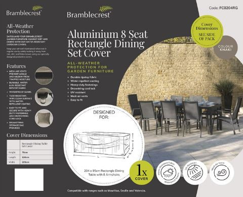 Rectangle 204cm x 95cm Table Set Cover - Seville / Valencia