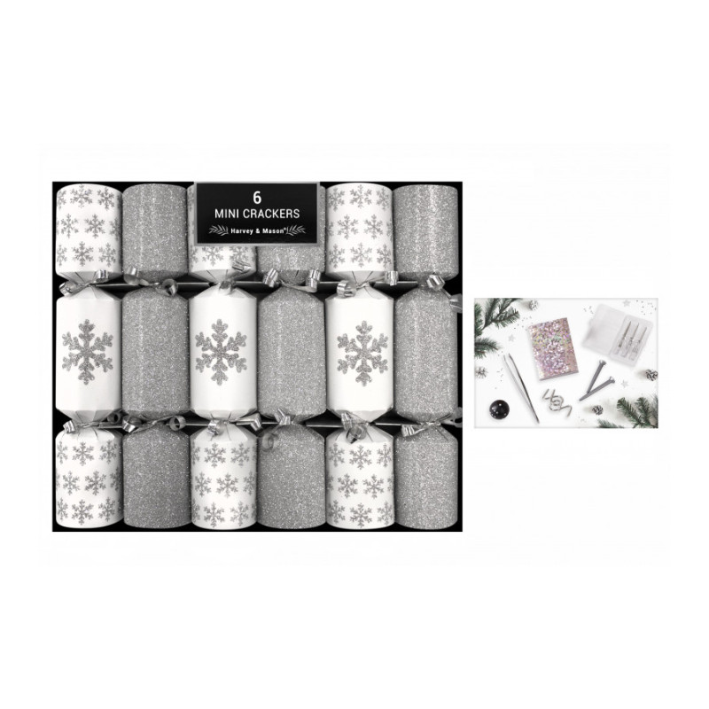 6 X 8.5 MINI SILVER SNOWFLAKE CRACKERS photo