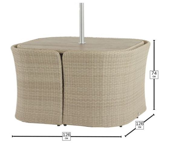 Bramblecrest Tetbury 8 Seater Balcony Set photo