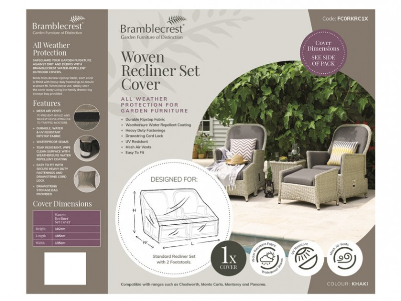 Rattan Recliner Set Cover