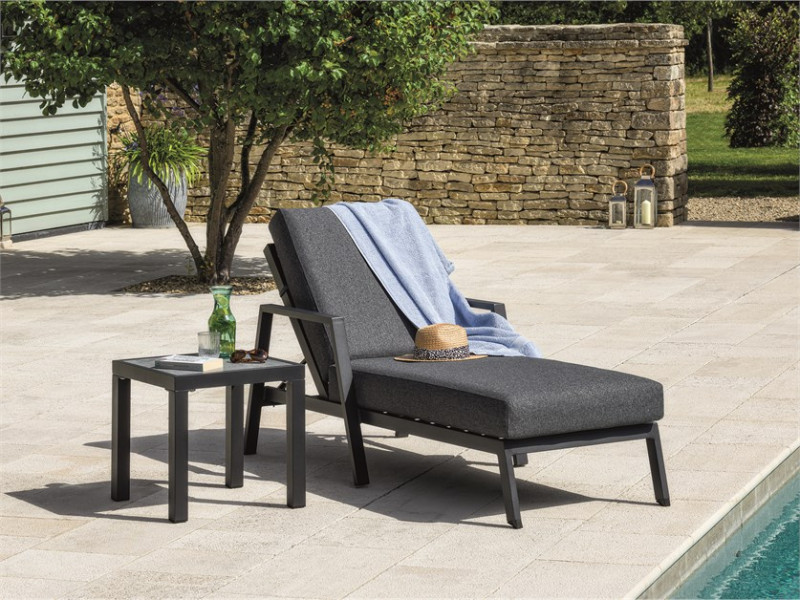 La Rochelle Sun Lounger Slate Grey